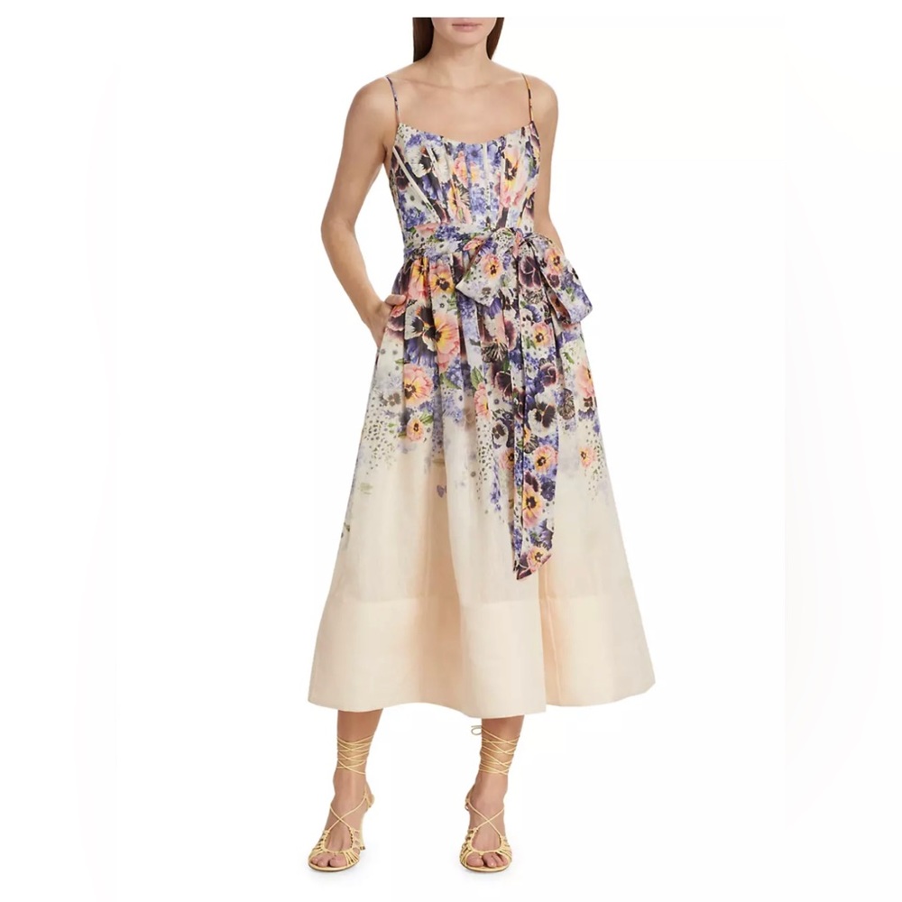 Zimmermann tama belted floral midi dress, au 2